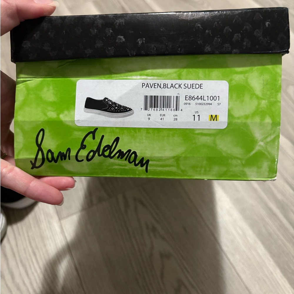 Sam Edelman Black and White Studded Sneakers - Picture 5 of 7